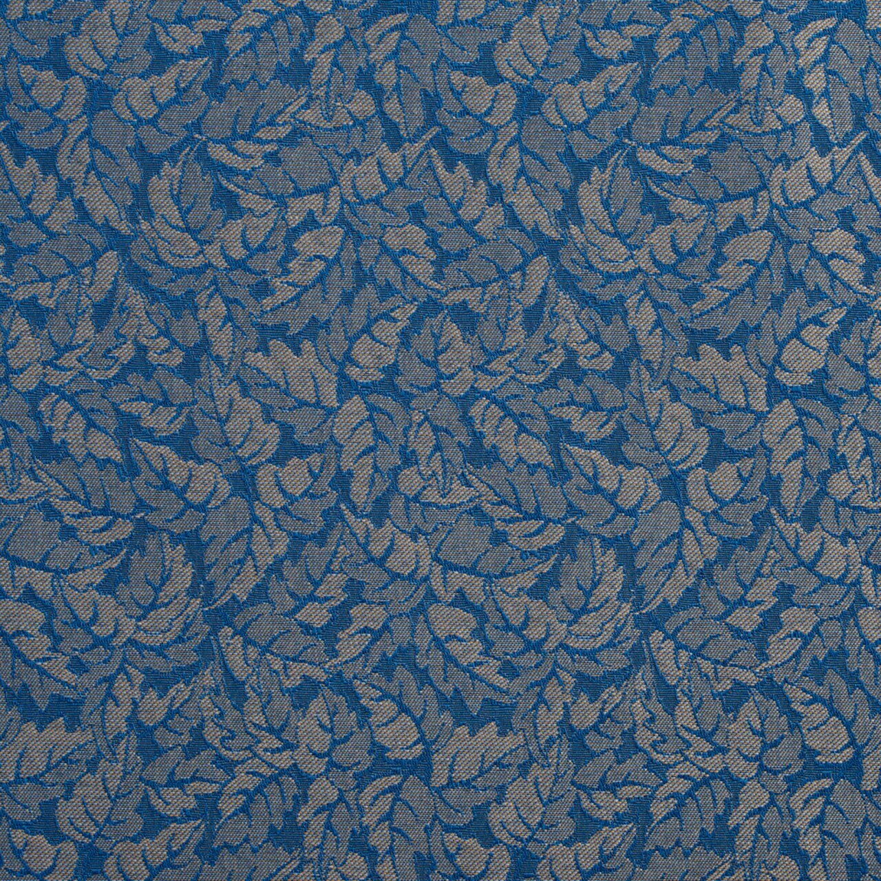 Bluebell - Blue Leaves,Small Scale Upholstery Fabric 54 Inches"